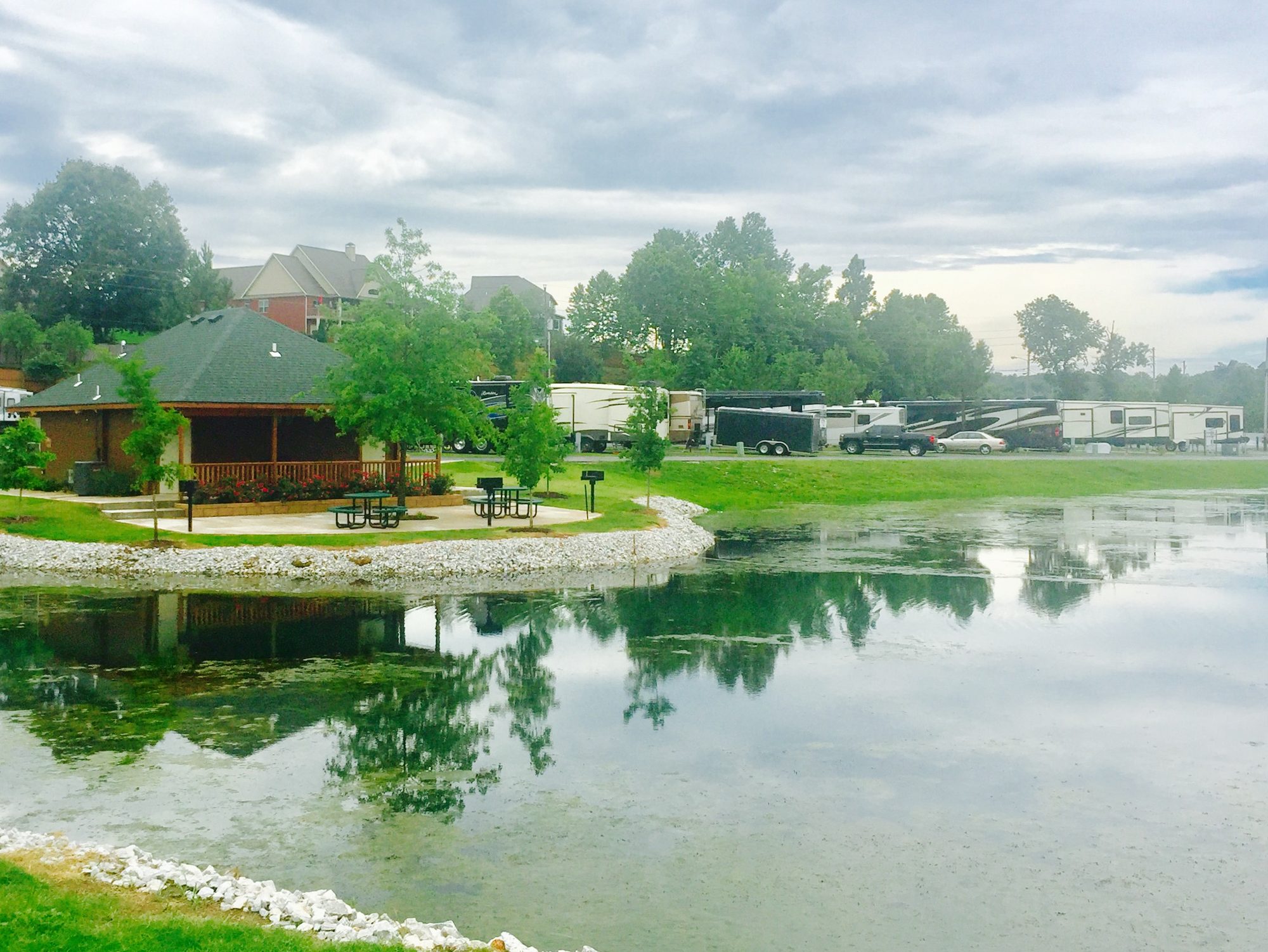 The lake and the patio