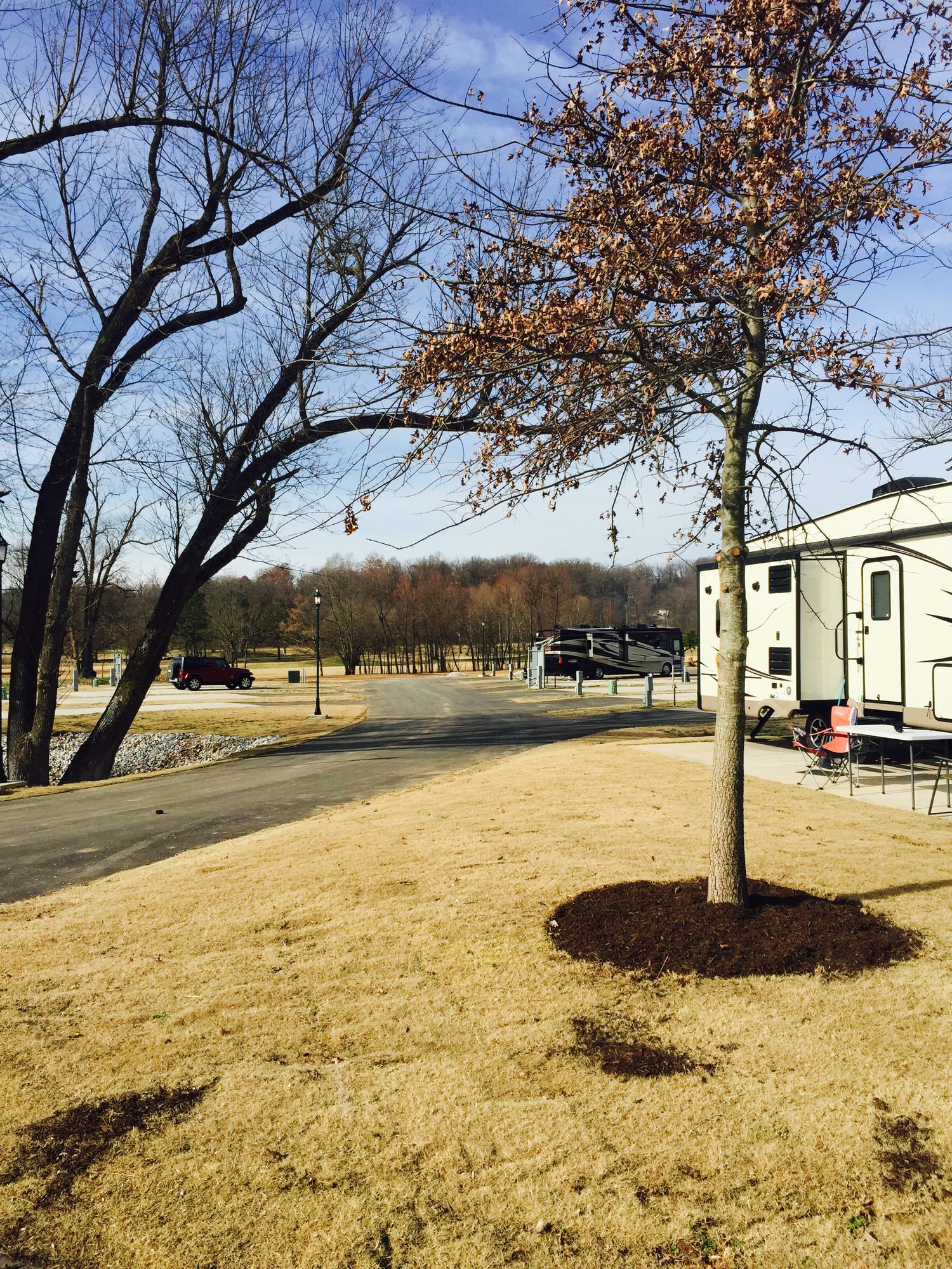 RV site with full hookups